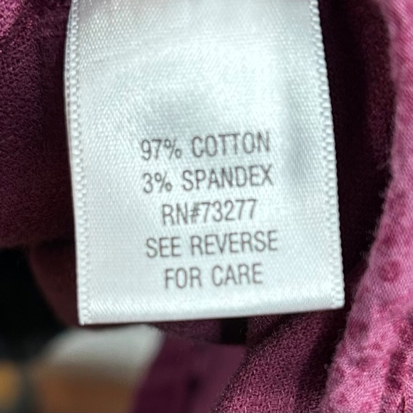 Sonoma Corduroy Fitted Violet Purple Burgundy Blazer Jacket Size 1X - Picture 14 of 14